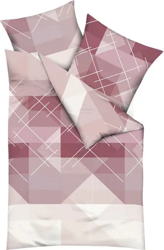 Kaeppel Bettwäsche Linear, Feinbiber, 2-teilig in rot von Kaeppel