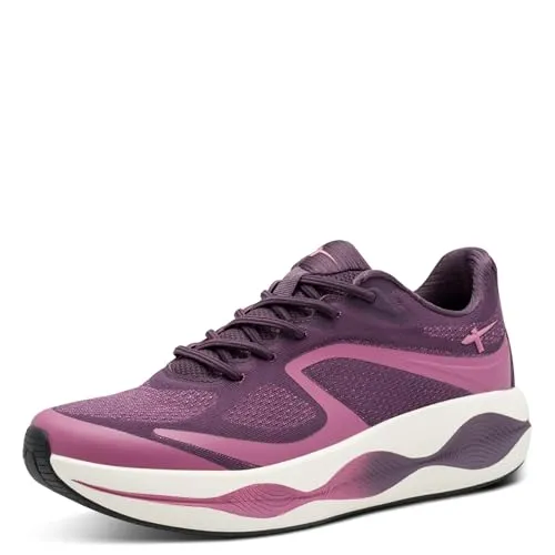 Tamaris Damen 1-23781-45 Sneaker, Berry Comb, 42 EU - Damen-Sneaker mit modernem Look und bequemer Passform. Atmungsaktives Obermaterial und Plateausohle für stilvolle Höhe und optimale Dämpfung – ideal für Alltag und Workout.