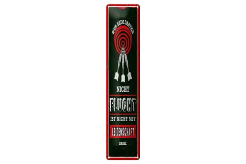 Blechschild Spruch 10x46cm Wer beim Daten nicht flucht Dekoration