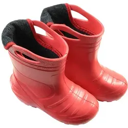 Kinder Gummistiefel rot 23 - Wasserdichte Kinder Gummistiefel aus EVA mit kuscheligem Filzinnenschuh, perfekt für Regenabenteuer und Pfützenspringen. Ideal für trockene Füße bei jedem Wetter!