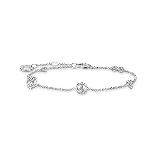 Thomas Sabo Armband mit Symbolen aus 925 Sterlingsilber - Elegantes Armschmuck aus 925er Sterlingsilber, einzigartiges Design für stilvolle Damen. Perfekt als individuelles Geschenk zu besonderen Anlässen.