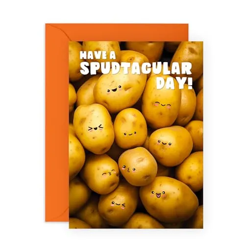 CENTRAL 23 Grußkarten für Männer und Frauen – Spudtacular Day Cute Potatoes – Lustige für alle Anlässe für Mama Papa – Ehefrau Ehemann Geburtstagskarte Bruder Schwester – Papa Witze Vatertagskarte