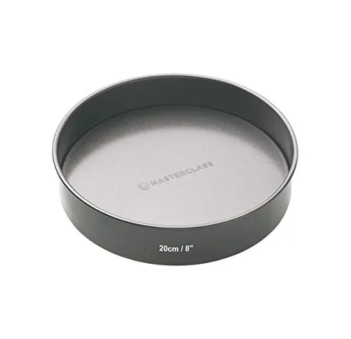 MasterClass 20cm Sandwichform mit PTFE-, PFOA- und BPA-freier Antihaftbeschichtung, robuster 1mm dicker Kohlenstoffstahl, 8 Zoll runde Kuchenform, grau