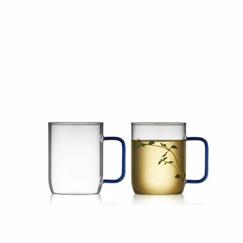 Produktbild Lyngby Glas Becher Torino 2er Set – Elegante Henkelbecher in Blau