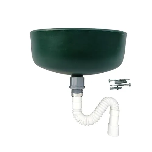 VARILE Waschbecken Ausgussbecken aus Kunststoff mit Zubehör