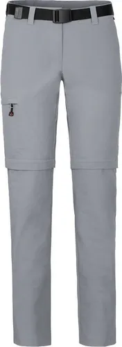 Bergson Outdoorhose BENNETT Zipp-Off (slim) Damen Wanderhose, vielseitig, pflegeleicht, Kurzgrößen, hellgrau