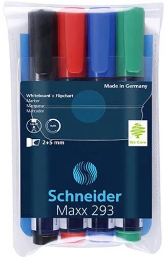 Schneider Schreibgeräte Maxx 293 129394 Whiteboardmarker Set Schwarz, Rot, Blau, Grün 5St.