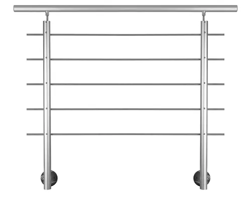 AB5 Alu Geländer Set 1,5 m - Hochwertiges Balkongeländer von Treba Frewa - Robustes Aluminium-Geländer in Silber, ideal für Balkon und Treppe. Langlebig und einfach zu montieren, made in Germany.