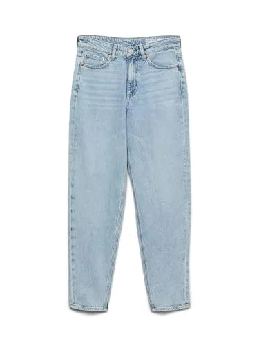 VERO MODA VMTESSA Female Mom Jeans - Hohe Taille Jeans aus 79% Baumwolle und 20% recycelter Baumwolle, perfekt für einen lässigen und nachhaltigen Look.