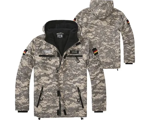 BWuM Windbreaker BWuM Tactical Windbreaker Zipper Fleece + Patch & Flaggen