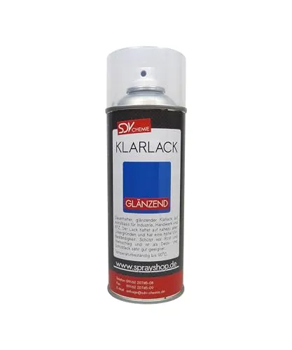 SDV Chemie Klarlack Spray glänzend 1x 400ml schnelltrocknend Acryl Sprühlack Autolack Felgen KFZ