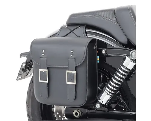 Craftride Satteltasche für Yamaha XV 535 / 250 Virago VH2 schwarz - Satteltasche für Chopper und Cruiser, aus widerstandsfähigem, wasserabweisendem Kunstleder, UV-beständig und leicht zu reinigen. Ideal für individuelle Anpassung an verschiedene Motorräder.