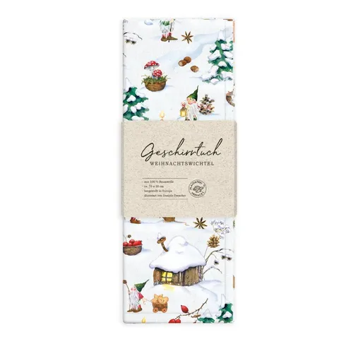 Grätz Verlag Geschirrtuch Geschirrtuch mit Motiv, 100% Baumwolle, (1 Tuch, 1x Geschirrtuch mit Motiv), 100% Baumwolle