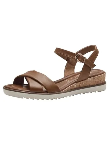 Tamaris Sandalette 1-28106-42 305 - Wanderschuhe – Bequeme Sandalette mit 4.5 cm Keilabsatz und innovativer TOUCH-IT-Technology für optimale Dämpfung und Tragekomfort.