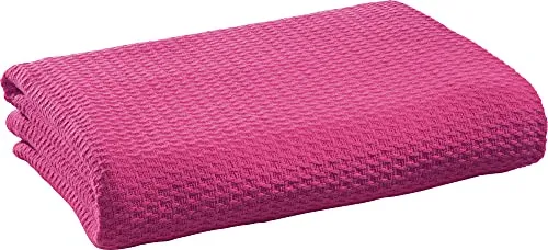 Erwin Müller Sommerdecke, Baumwolldecke pink Größe 220x240 cm - luftig-leicht, weiche Qualität, sehr angenehm - 100% Baumwolle