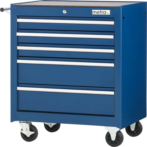 Werkstattwagen mit 5 Schubladen, blau