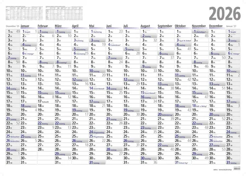 ADINA Plakatkalender A1 2026 von ADINA