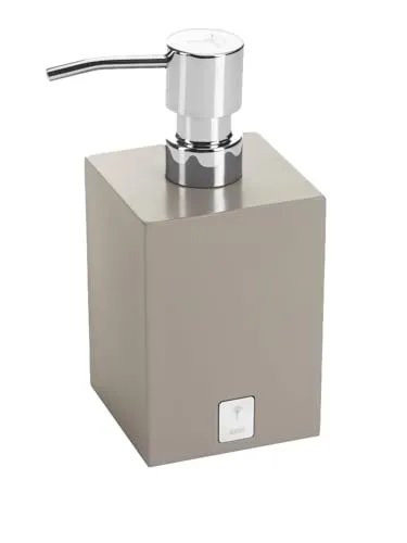 JOOP! Seifenspender Bathline – Grau, Hochwertiger Polyresin - Badzubehör, eleganter Seifenspender aus langlebigem Polyresin und Edelstahl, ideal für stilvolle Badezimmergestaltung.