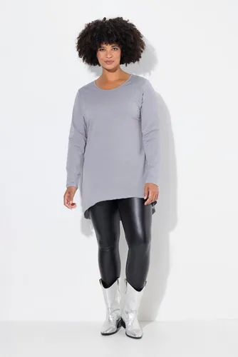 Angel of Style Damen Plus Size Longshirt, Bequeme Passform, Rundhals, Langarm, Bleigrau - Stilvolles Longshirt in großzügiger Passform aus weichem Baumwolljersey, ideal für jeden Tag. Der Rundhalsausschnitt und die langen Ärmel sorgen für Komfort und Eleganz.