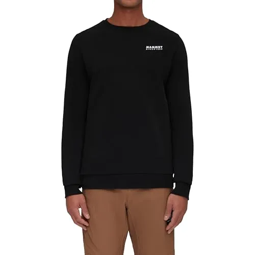 Mammut Core ML Crew Neck Men 1862 Black (S) - Pullover & Hoodies aus weichem, recyceltem Material, ideal für Outdoor-Aktivitäten, mit feuchtigkeitsableitenden Eigenschaften und elastischen Bündchen für optimalen Tragekomfort.