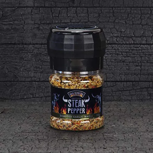 Don Marco's Barbecue Steakpfeffer Precious Steak Pepper Roasted Garlic, Deckelmühle