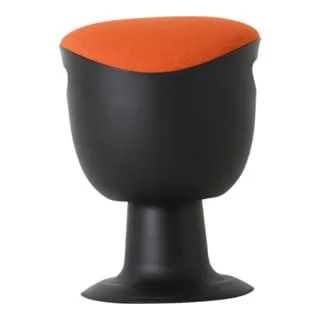 STIER Drehhocker mit höhenverstellbarem gepolstertem Sitz, Orange