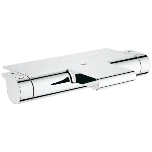 Grohe Grohtherm 2000 - Wannenarmatur Chrom 34464001, wandmontiert mit Thermostat für präzise Temperaturkontrolle