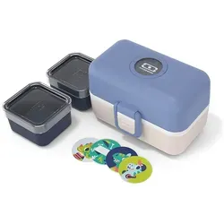 Monbento Lunchbox in Blau - 800 ml - Brotdosen aus Tritan, mit praktischem Clipverschluss und spülmaschinenfest - ideal für die Mittagspause!