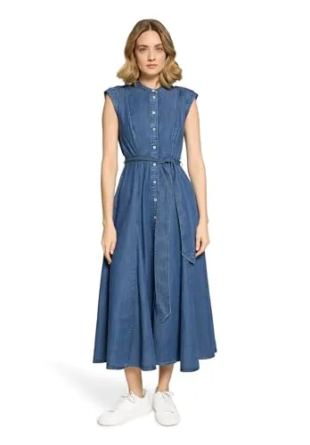 Cartoon Damen Jeanskleid mit Eingrifftaschen 42, Blau - Stylisches Jeanskleid mit praktischen Eingrifftaschen. Ideal für lässige Freizeitlooks und vielseitig kombinierbar. Taillierte Passform für einen femininen Schnitt.