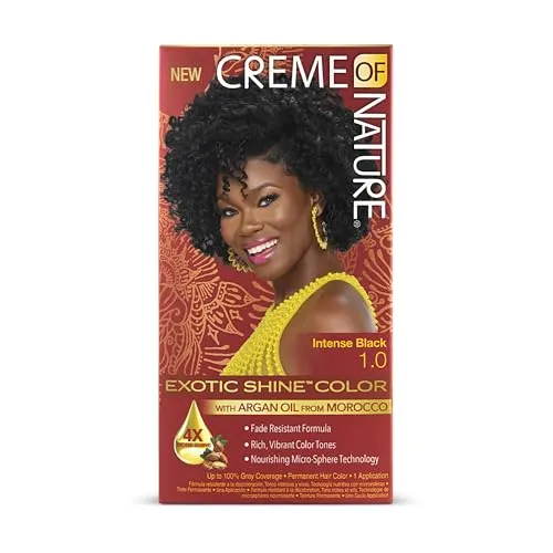 CREME OF NATURE Exotische Glanzfarbe mit Arganöl aus Marokko 1.0 Intensives Schwarz