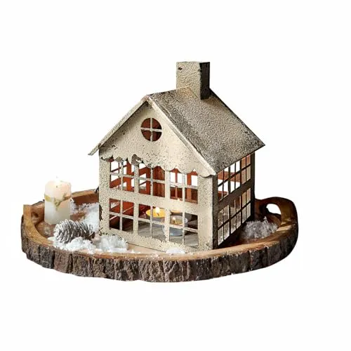 Loberon Laterne Bjornvik, grau/braun