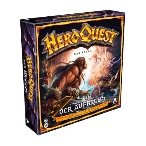 Hasbro HeroQuest Brettspiel Der Aufbruch - Deutsche Version - Gesellschaftsspiel für Abenteuerlustige, bietet spannende Rollenspiel-Elemente und fördert Teamarbeit in einer fantastischen Welt.