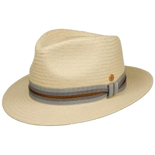 Mayser Maleo Trilby Strohhut Ripsband Mehrfarbig Unisex Frühling Sommer Natur L (58-59 cm)