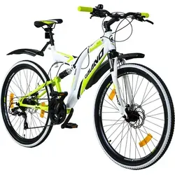 Galano Mountainbike Volt DS 26 Zoll, 21 Gang, für Jugendliche - Das Galano Volt DS ist das ideale Mountainbike für abenteuerlustige Jugendliche. Mit robustem Stahlrahmen, 21 Gängen und einer Zoom Federgabel sorgt es für ein komfortables Fahrgefühl auf jedem Terrain.