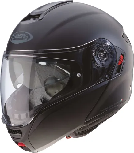 Caberg Levo X Klapphelm - Matt-Schwarz - L - Motorradhelm mit P/J-Homologation, innovativem Design und optimalem Belüftungssystem für höchsten Komfort. Integrierte Sonnenblende und Pinlock für beschlagfreies Fahren.