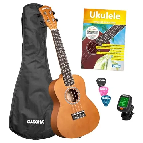 Cascha Linde Sopran Ukulele Set Braun