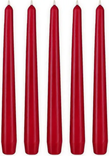 BRUBAKER Spitzkerze Premium Kerzen Set - bis zu 7,5 Stunden Brenndauer pro Kerze (Leuchterkerzen, 5-tlg., Halterkerzen Deko), 24 cm Tafelkerzen für Kerzenständer und Kronleuchter