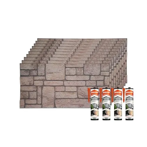 IZODEKOR 3D Wandpaneele Steinoptik Styropor - Elegante Wandverkleidung für jeden Raum - Verleihen Sie Ihrem Zuhause mit IZODEKOR 3D-Wandpaneelen in Steinoptik einen modernen Look. Diese leichten Paneele sind einfach zu montieren und ideal für eine stilvolle Raumgestaltung in Küche, Wohnzimmer und mehr.