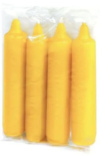 EWA Adventskerzen gelb 'Größe 23x105mm' Baumkerzenkerzen ' BBK-4-12-500