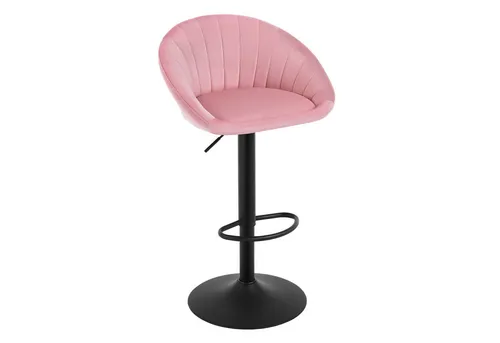 Woltu Höhenverstellbarer Barhocker, Ergonomischer Samtstuhl in pink von WOLTU