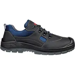 footguard 641880 Sicherheitsschuh SAFE LOW S3 SRC schwarz-blau, 39 - Sicherheitshalbschuhe S3 für hohe Beweglichkeit, mit atmungsaktivem Futter, rutschhemmender DUO-PU-Sohle und robustem Durchtrittschutz – ideal für alle Arbeiten.