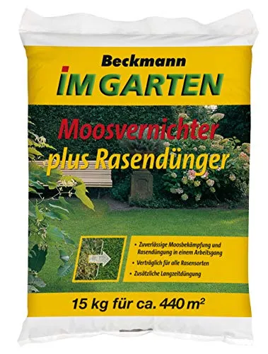Beckmann Moosvernichter plus Rasendünger 15 kg von Beckmann