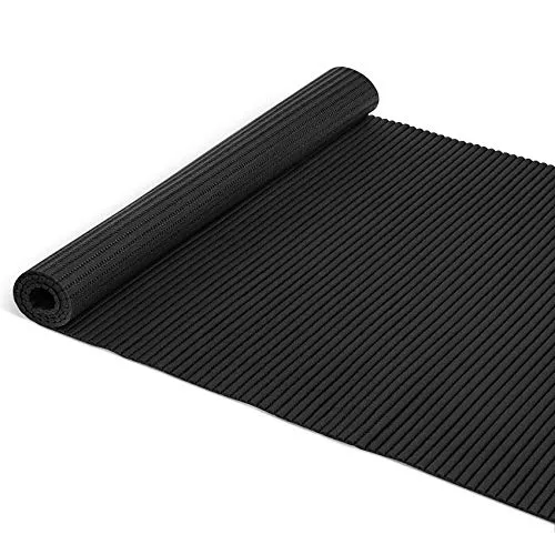 ANRO Badematte Badvorleger Weichschaummatte Badläufer Antirutsch Schwarz 65x240cm