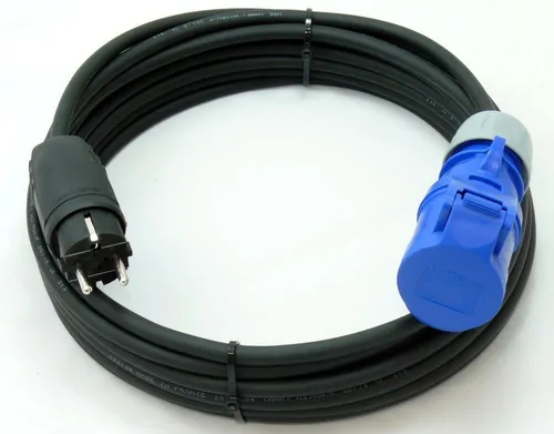 maxgo® CEE Kupplung auf Schuko Adapterkabel Caravan H07RN-F 3G2,5 3x2,5 5m Elektro-Kabel, (500 cm), 3x2.5mm²