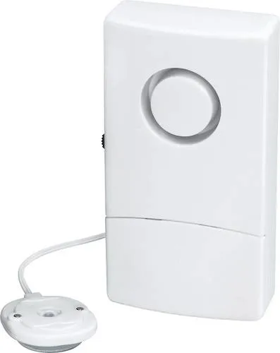 PENTATECH 23003 WA03 Wassermelder mit externem Sensor - Wassermelder WA03: Effektiver Schutz vor Überschwemmungen mit externem Sensor. Er warnt sofort bei Leckagen und kann auch zur Badewannenüberwachung genutzt werden. Preiswert und zuverlässig!