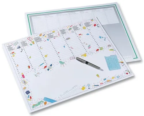 SCHREIBTISCH UNTERLAGE SCHREIBUNTERLAGE PAPIER SCHREIBBLOCK 44X56CM 20 BLATT NEU