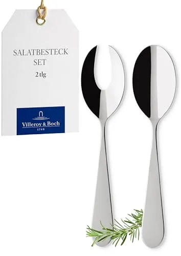Villeroy und Boch Sereno XXL Salatservier-Set, 2-teilig aus Edelstahl - Elegantes Salatbesteck aus rostfreiem Edelstahl, ideal für Salate und Beilagen. Ergonomisch geformte Griffe sorgen für besten Komfort beim Servieren.