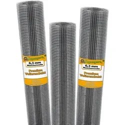 Aquagart® Volierendraht Hasendraht 20m x 1m - Dekorative Zäune mit robustem, feuerverzinktem Maschendraht für hohe Belastbarkeit und lange Lebensdauer – ideal als Hasendraht oder für Beete.