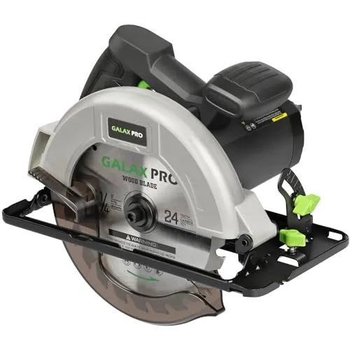 GALAX PRO 1400W Kreissäge, Maximale 6000RPM, Einstellbare Schnitttiefe und -winkel: 62 mm (90°)