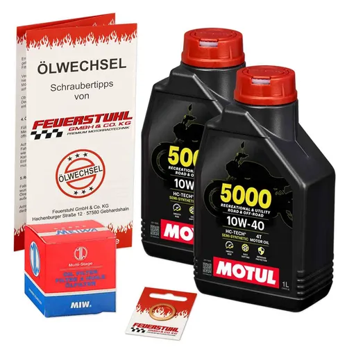 Honda XL 350 R (ND03) 85-87, Motul 10W40 Öl + MiW Ölfilter, Motoröl Set